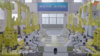 The overall assembly of the body-in-white for automotive welding and assembly project